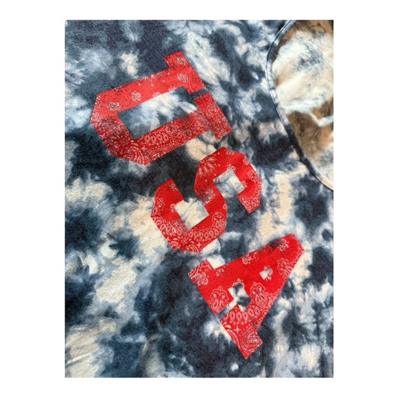 Lane Bryant "USA" Tie-Dye Knotted Waist T Shirt Tank in Size 18/20 NEW - Picture 4 of 16